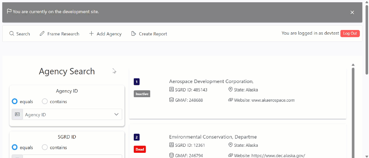 SGRD Research Processing Tool
